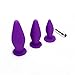 Anal Trainer Kit - 3 Butt Plugs Set with Suction Cups and Vibrating Bullet - Unisex Anal Sex Toy for Beginner or Advanced Butt Play - Body Safe Silicone - Guaranteed Maximum Pleasure (Purple)
