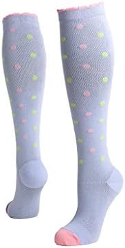 Lily Trotters Women's Designer Athletic Compression Socks, Dots a Plenty