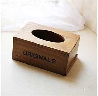 GYPO Car Tissue Box Solid Wood Rectangle Tissue Case Paper Pumping Box for Home and Office Hotel Tissue Cover