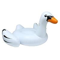 Giant swan Floating Row(Small),salaheiyodd 【Ship from USA】Floating Row 59IN L Giant Inflatable Swan Pool Float, Beach Floaties, Pool Island, Summer Pool Raft Lounge for Adult and Kids