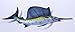 XL Handpainted Sailfish Wall Plaque 18