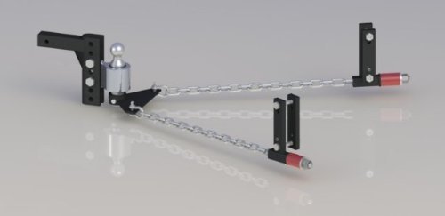 3326 Andersen 'No-sway' Weight Distribution Hitch â€“ 8" Drop/rise, 2" Ball, 3" 4" 5" 6" Frame Brackets