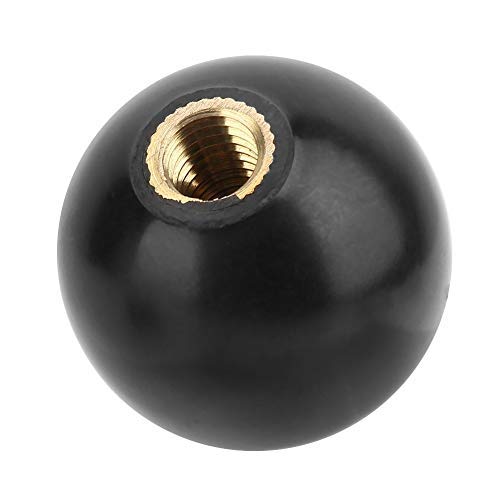 Ball Lever Knob, 5Pcs M10*35 Round Ball Bakelite Manual Lever Stick Threaded Hole Handling Copper Black for Applicable Machine Tools
