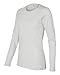 Bella Ladies Long Sleeve Crew Neck Jersey T-Shirt, White, Medium