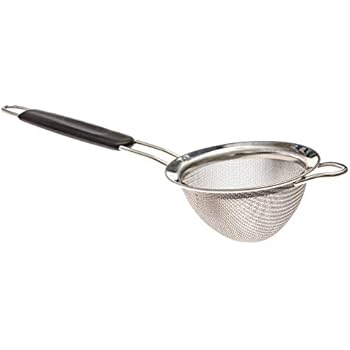LiveFresh Fine Mesh Stainless Steel Mini Tea Strainer with Non Slip Handle - 3 inch - Ideal Size for Straining Teas and Cocktails or Sifting Flour, Sugar, Spices, and Herbs