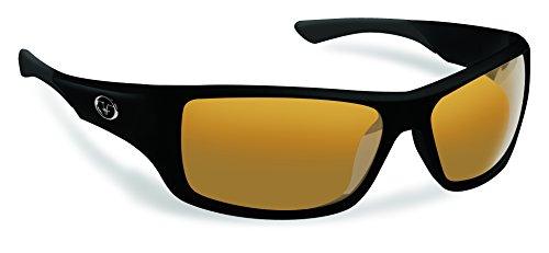 Flying Fisherman Triton Polarized Sunglasses, Matte Black Frame, Amber Lenses