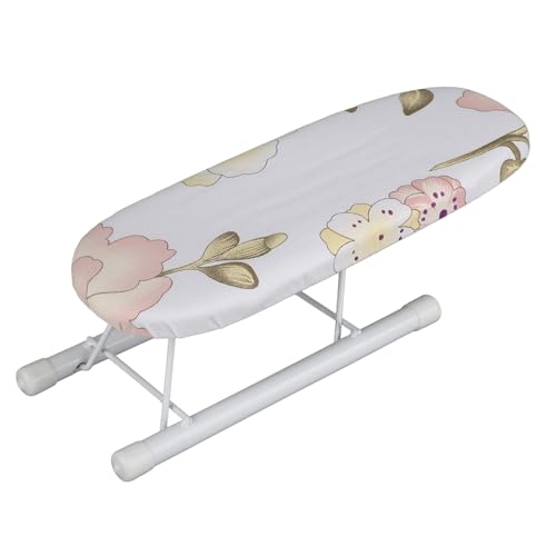 Leopacat Small Ironing Board for Sleeves Neckline T-Shirt Collar Cuff Underwear Not Suitable Complete Clothing Foldable Mini Space Saving Basic Sleeve Home Travel Cuffs Collars (Peony)