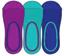 Pack of 6 Casual Low Cut No Show Unisex Socks - Cute Design Non Slip Dri Fit Casual Ankle Crew Socks - Purple, Teal, Blue / 7-9