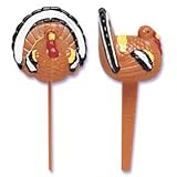 1 X Thanksgiving Turkey Cupcake Picks - 12 ct