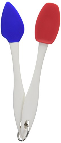 Silicone Mini Spatula Set of 2 Red and Blue