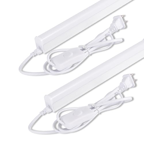 Photo 1 of *ONLY ONE WORKS* AQIQUUT Under Cabinet Lights 1FT,T5 5W 6500K Cool White 600LM,Led Dressing Table Light 1 Foot with Plug,Linkable Under Cabinet Lights for Kitchen (Pack of 2)
