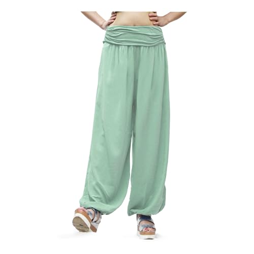 Glamexx24 Pantalón Harems para Mujer - Pantalón Aladino Ligero Hinchado, Saruel, Yoga, Bombacho, Informal de Verano