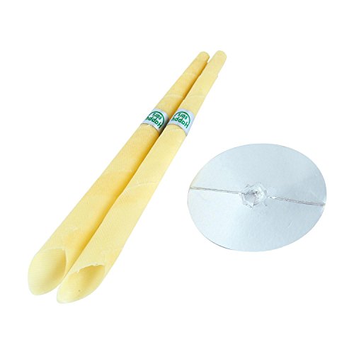Leegoal Beeswax Candling 2Pcs smoke free Natural Cones Candle Waxing with Protective Disk Removable Drip Free Filter without pesticide residue