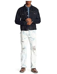 true religion hombre pierna recta ajuste relajado Midnight punto de jeans W   solapas en sombrías nube
