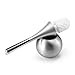 Shari Toilet Bowl Brush Stainless Steel Ball Holder - Swan(Silver)