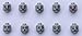 Lego Zombie Heads Version Ii, One Set of 10 Different Designs, Genuine Lego Parts