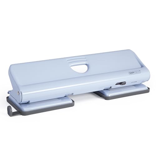 Rapesco 1348 720 4-Fach-Metalllocher, 22 Blatt Stanzkapazitaet, Hellblau