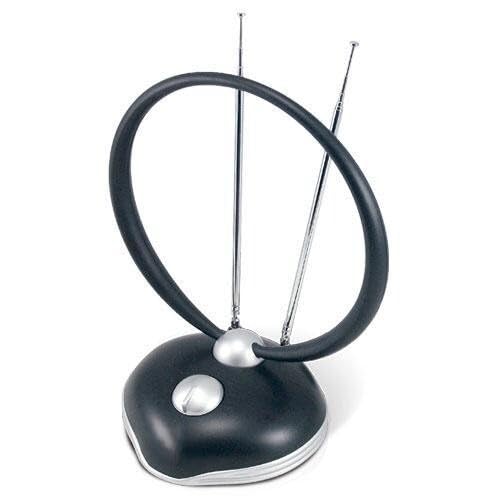 Antenna interna amplificata 38dB, ricezione migliorata, ideale per guardare la TV in zone con basso segnale.