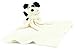 Jellycat Bashful Black and Cream Puppy Soother Stuffed Animal, 13.5 inches| Security Blanket & Lovey for Babies | Baby Gift
