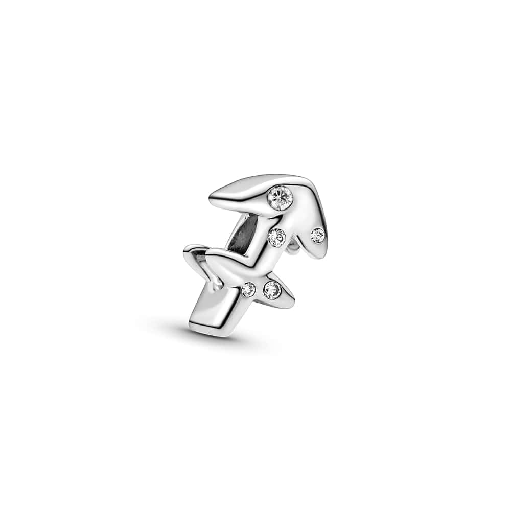 Pandora Moments Women's Sterling Silver Sparkling Sagittarius Zodiac Charm, No Box