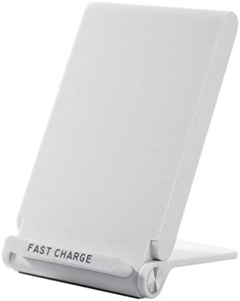 Foldable wireless charger, 3 coils fast, wireless charging for mobile phones (Color : White)