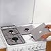 Cooks Innovations Non-Stick Square Gas Stove Burner Covers - Reusable Heat Resistant Stove Top Covers for Gas Burners, Stove Cover Guard Stove Protector for Gas Range Stovetop - Cut to Fit Silver 4Pk