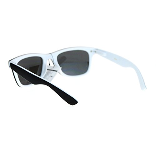 Rimless Style Sunglasses Square Horn Rim All Mirror Front Matte Frame (white, 60)