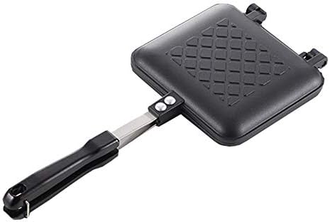 XIAOXINGXING Sandwich Maker Sandwich Mould Baking Pan Fast Breakfast Machine Double-sided Non-stick Frying Pan Bread Toaster (Color : Black)