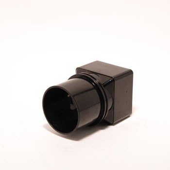 TERRAIN Square to Round downpipe Adaptor 62mm Square to 68MM Round 2215.23.25 (Black)