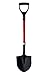 TABOR TOOLS Shovel with Rounded Blade and Comfortable D Grip 31 Inch Fiberglass Handle, Digging Spade. J201A. (D Handle, Round Blade)