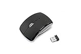 MOJO Silent Folding Optical Wireless Arc Mouse Portable Compact 2.4GHz BLACK
