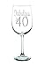 C M Fabulous and 40 Birthday Wine Glass - 40th Birthday Gift for Men and Women - 19 oz