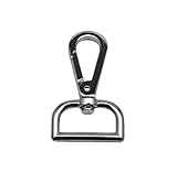 Generic Metal Silvery Lobster Clasps 1 Inches Inside Diameter D Swivel Trigger Clips Hooks for Purse Bag Straps Pack of 6