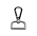 Generic Metal Silvery Lobster Clasps 1 Inches Inside Diameter D Swivel Trigger Clips Hooks for Purse Bag Straps Pack of 6