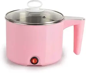 divinezon 1.5 L Multi Cooker Kettle with Concealed Base Multifunction Cooking Pot 20 x 18 x 14.5 cm, Pink