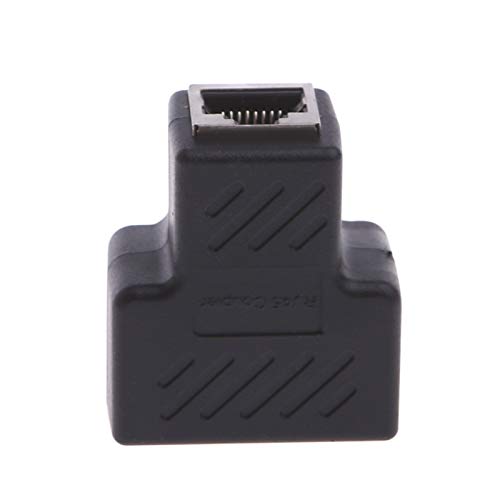 Itlovely 1 to 2 Ways LAN Ethernet Network Cable RJ45 Female Splitter Connector Adapter