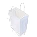 Prime Line Packaging White Paper Gift Bags with Handles, Kraft Gift Bags for Small Business, Boutique, Retail, Shopping, Birthdays, Favors, Bulk, 8x4x10, 50 Pack