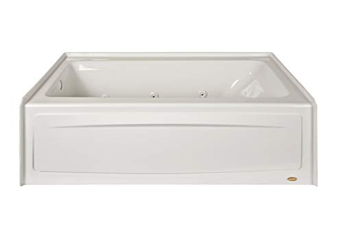 Jacuzzi J1S6032WRL1XXW 60" x 32" Signature Three-Wall Alcove Whirlpool Bathtub with 6 Jets, Air Controls, Tiling Flange, Skirt, Right Drain, and Left Pump - Thumbnail 7