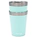 Double Wall 8 oz Tumbler - Stainless Steel Kids and Toddler Cups - Toxic-Free, Unbreakable, 18/8 Steel, 2-Pack (Mint)