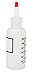Vestil BTL-RC-4-LBL Low Density Polyethylene (LDPE) Round Graduated Dispensing Bottle with Label and Red Cap, 4 oz Capacity, Translucent