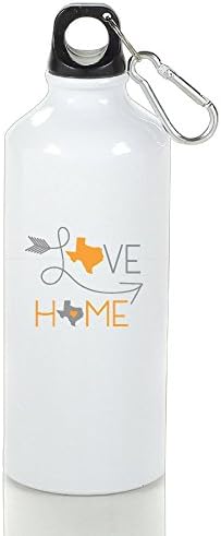 Texas Home Texas Love Aluminum Sports Water Bottle, Great For Outdoor And Sport Activities