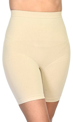 Patricia Womens Anti-Bacterial Hi-Waist Shapewear Underskirt Slip Short (Nude S)
