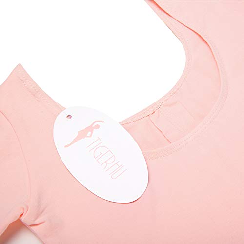 image for Tigerhu Girls' Skirted Short Sleeve Leotard for Ballet Dance Dress wit