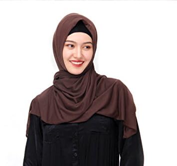 Uphily Classic Long Muslim Scarf Head Scarf Shawl Cotton Jersey Scarf Ladies Wrap Hijab,175x80cm