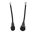 MOKUNGIT 10Pairs 2 Core 2pin Black Pigtail Plastics Waterproof IP65 LED Connector Male Female 40cm/pair Applicable 0.75mm² 22mm Nut for LED Light