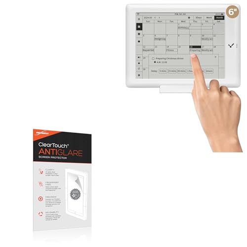 BoxWave Screen Protector Compatible With Think Buddy Calendar - ClearTouch Anti-Glare (2-Pack), Anti-Fingerprint Matte Film Skin