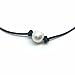 Bodai Handmade Genuine Leather Choker Necklace for Women Freshwater Pearl Jewelry