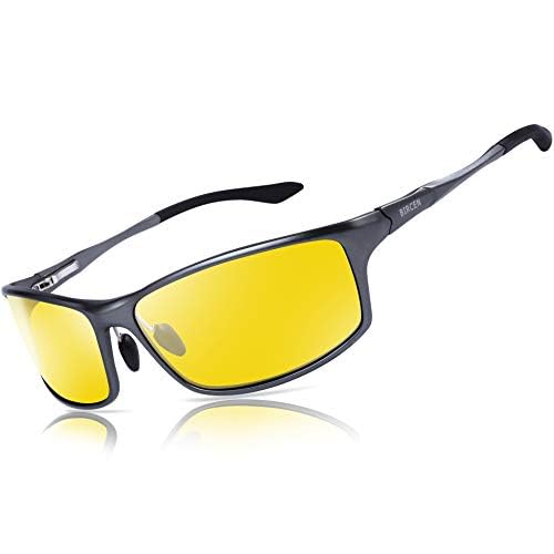 Photo 1 of BIRCEN Night Vision Glasses for Driving, Anti Glare HD Al-Mg Frame Night Driving Glasses for Men and Women