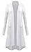 Long Cardigan with Pocket Long Sleeves for Women 2X-Large White