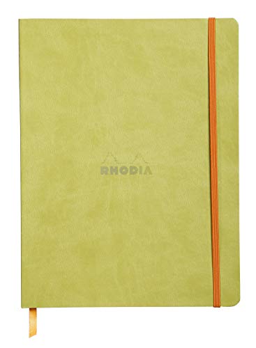 Rhodia Rhodiarama SoftCover Notebook - 80 Dots Sheets - 9 3/4 x 7 1/2 - Anise Cover - Thumbnail 4